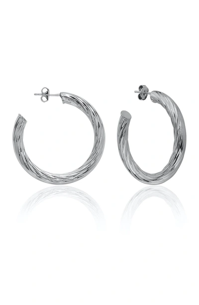 Sphera Milano Sterling Silver 31mm Hoop Earrings