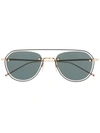 Thom Browne Pilot-frame Sunglasses In Gold