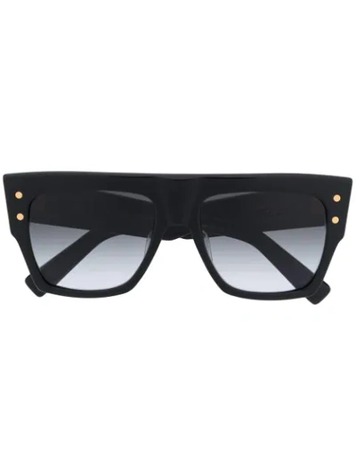 Balmain B-ii Square Frame Sunglasses In Black