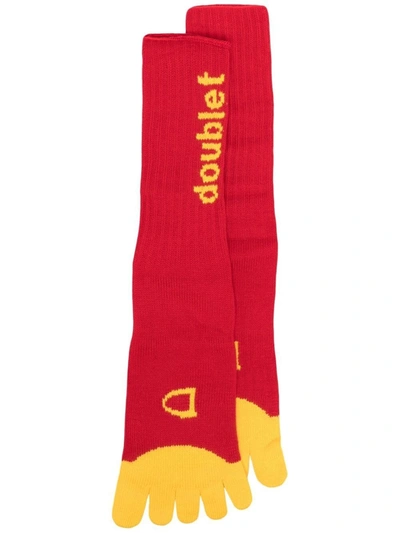 Doublet Long Fried Potato Socks In Red