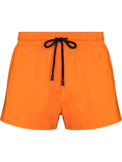 Vilebrequin Drawstring Swim Shorts In Orange
