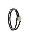 Versace Braided Medusa Bracelet In Black