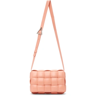 Bottega Veneta Cassette Padded Intrecciato Leather Crossbody Bag In Pink Modesens
