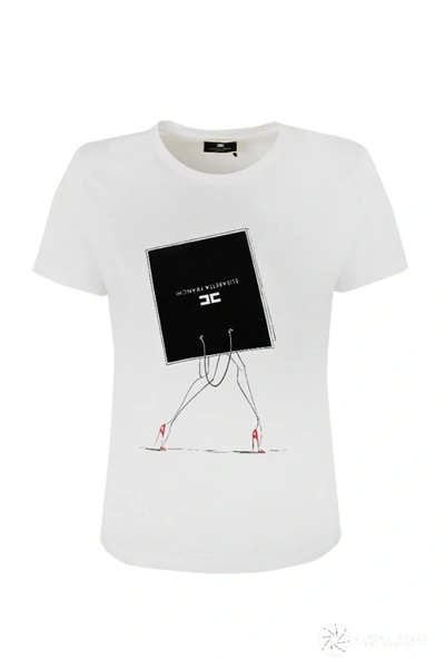 Elisabetta Franchi Women's Ma18611e2270 White Cotton T-shirt