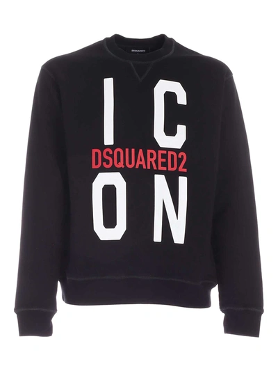 Dsquared2 Logo Printed Sweatshirt In Black