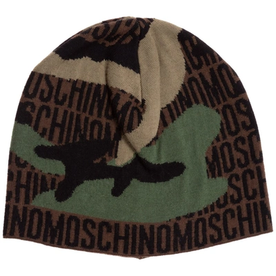 Moschino Men's Wool Beanie Hat In Multi