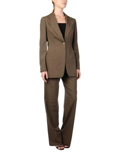 Giorgio Armani Women's Suits In Khaki | ModeSens
