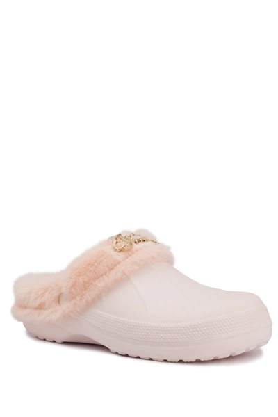 Juicy Couture Women's Cora Plush Clog Slippers Women's Shoes In Blush Faux  Fur | ModeSens