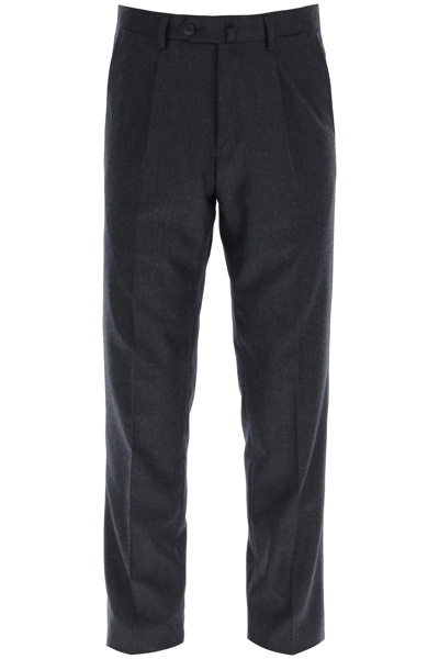 Caruso Straight-leg Tailored Trousers In Grey