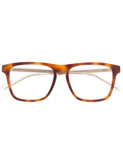 Gucci Square Frame Glasses In Brown