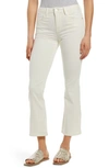 Frame Le Crop Mini Bootcut Sateen Jeans In Off White