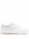 Kate Spade Lift Eyelet Low-top Fashion Sneakers In Optic White