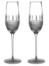 Waterford Irish Lace 2-piece Glass Flute Set In Clear