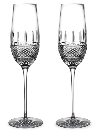 Waterford Irish Lace 2-piece Glass Flute Set In Clear
