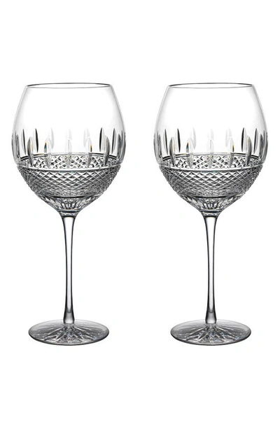 Waterford Irish Lace Set Of 2 Lead Crystal Red Wine Glasses In Clear