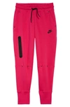 Nike Kids' Sportswear Tech Fleece Sweatpants In Fireberry,heather,black