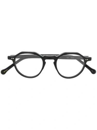Lesca Round Frame Glasses In Black