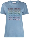 Giada Benincasa Embellished Slogan T-shirt In Grey