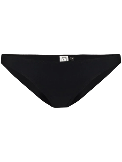 Totême Mini Low-rise Bikini Bottoms In Black