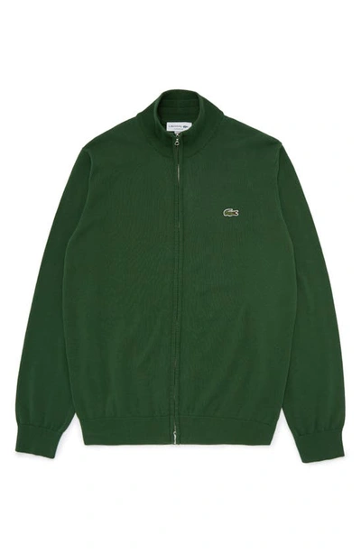 Lacoste Two Way Zip Jacket In Green