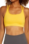 Zella Seamless Strappy Sports Bra In Yellow Autumn