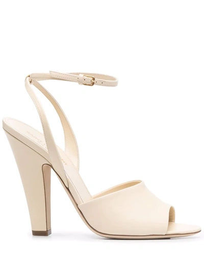 Saint Laurent Scandale Ankle Strap Sandal In Neutrals