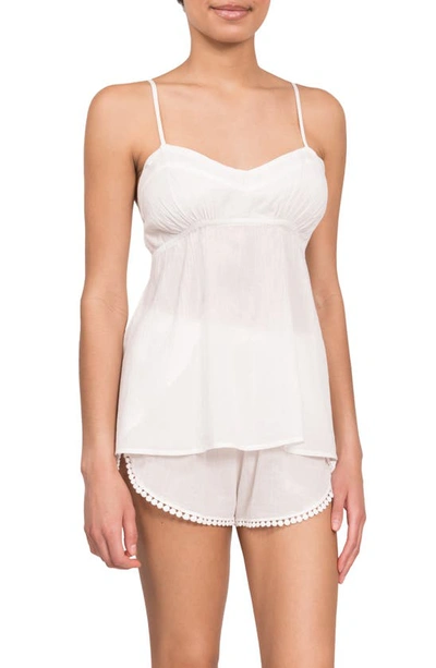 Everyday Ritual Lily Daisy Camisole Short Pajamas In White