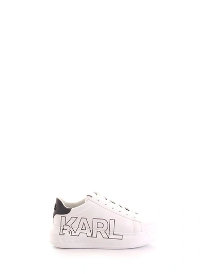 Karl Lagerfeld Women's White Leather Sneakers