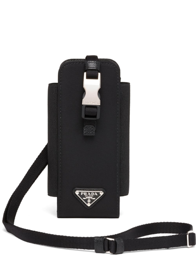 Prada Re-nylon Smartphone Case In Black