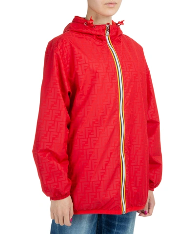 Fendi X K-way® Reversible Windbreaker Jacket In Red