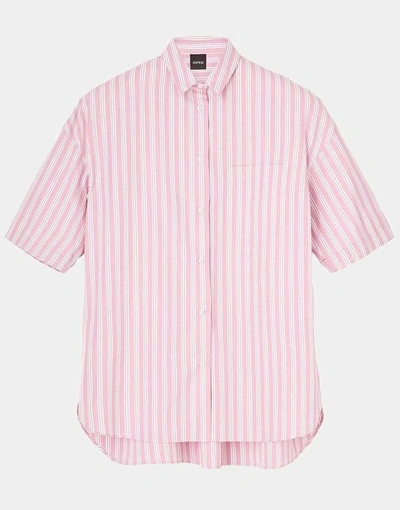 Aspesi Camicia Mod Striped Shirt - Atterley In Pink Striped