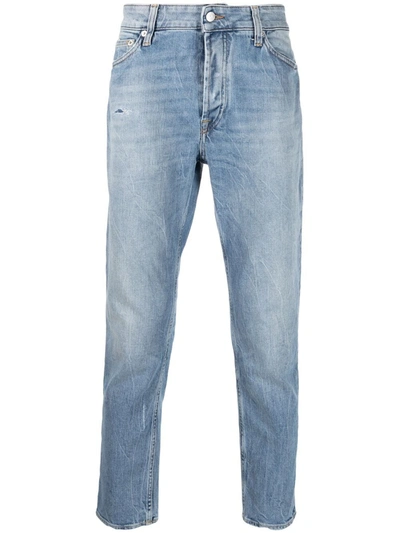 Department Five Distressed Skinny-cut Jeans In Blue