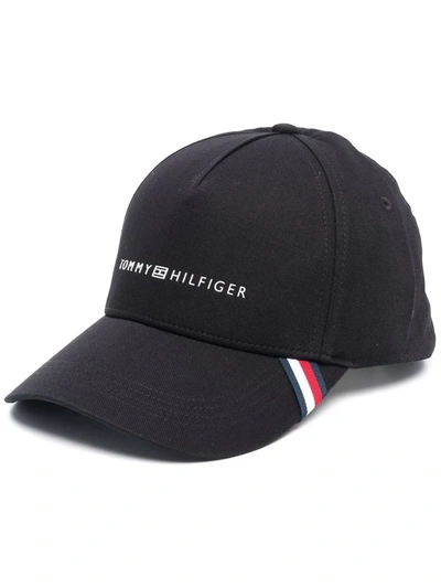 Tommy Hilfiger Uptown Cap With Logo In Black In Navy