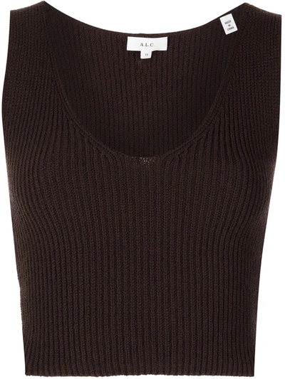 A.l.c Eloise Knit Sleeveless Top In Umber