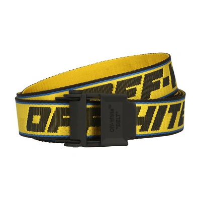 Off-white Hybrid Industrial Logo Belt, Black And Yellow In Yellow Black