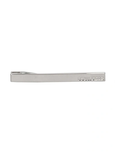 Dsquared2 Logo Tie Clip In Silver