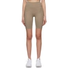 Girlfriend Collective Beige High-rise Bike Shorts In Limestone