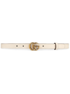 Gucci Leather Belt With Double G Buckle In White