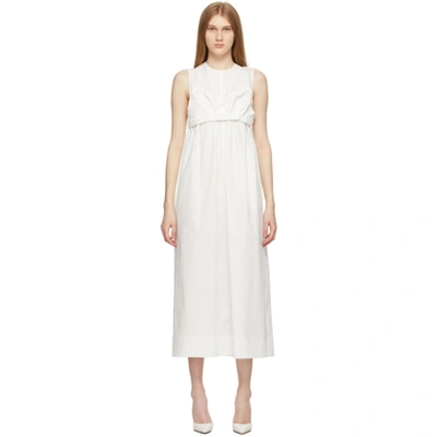 Commission Layered Cotton Maxi Dress In White