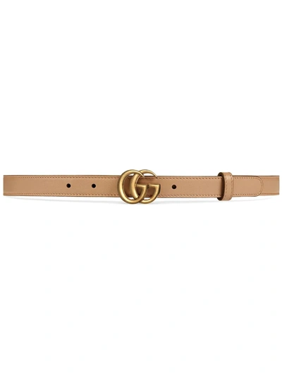 Gucci Reversible Logo-plaque Belt In Neutrals