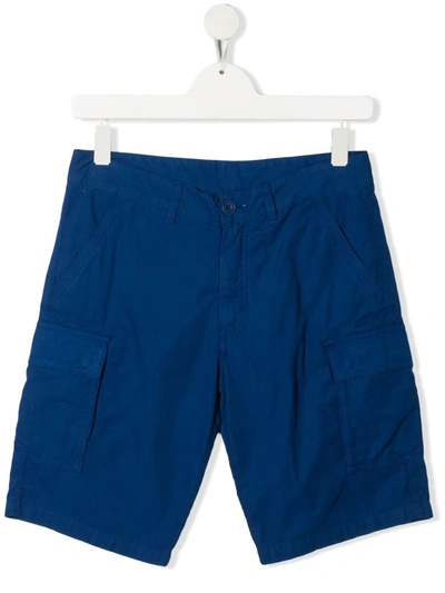 North Sails Teen Cotton Cargo Shorts In Blue
