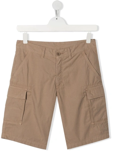 North Sails Teen Cotton Cargo Shorts In Neutrals