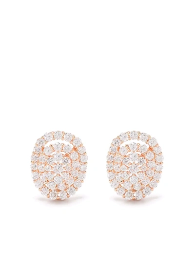 Leo Pizzo 18kt Rose Gold Diamond Must Have Earrings In Pink