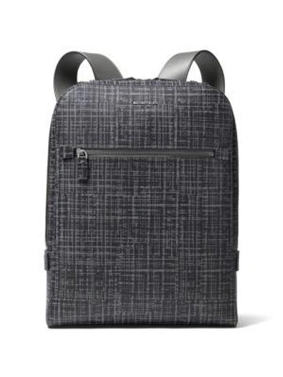 Michael Kors Patterned Leather Backpack In Grey