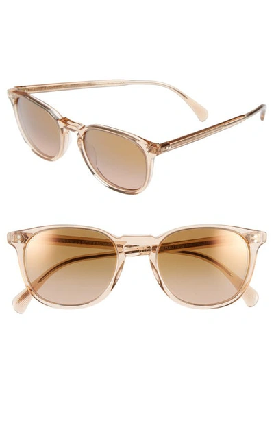Oliver Peoples 'finley' 51mm Retro Sunglasses In Pink/ Rose Mirror