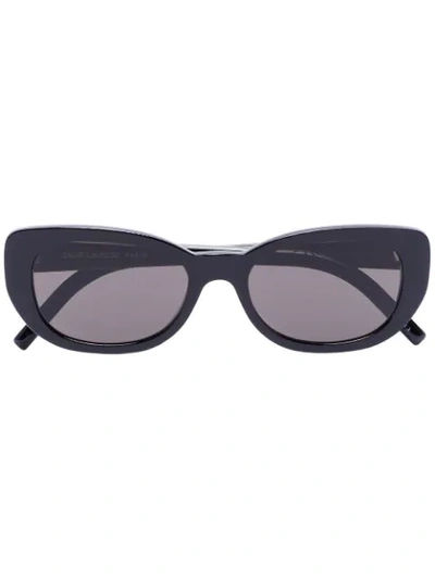 Saint Laurent Betty Oval Cat-eye Sunglasses In Black