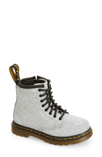 Dr. Martens' Kids' 1460 Spot Lace-up Bootie In Silver