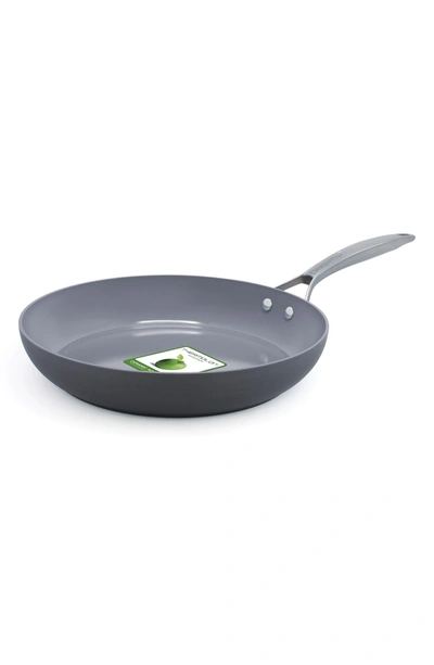 Greenpan Paris 12-inch Anodized Aluminum Ceramic Nonstick Fry Pan In Grey