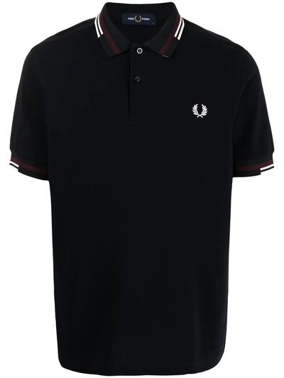 Fred Perry Logo-embroidered Polo Shirt In Blue