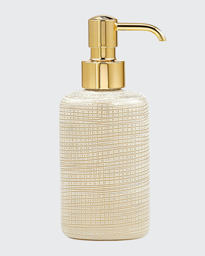 Labrazel Woven Pump Dispenser, Gold In Satin Gold